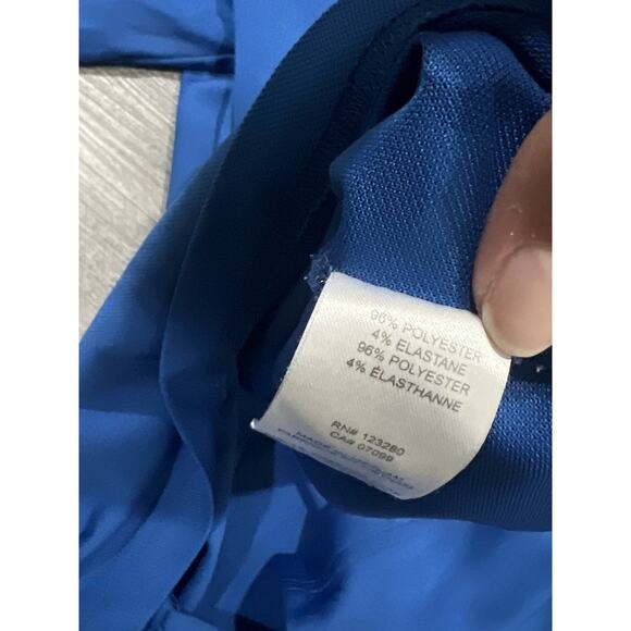 Travis Mathew Shirt Mens Size Medium Blue Striped Polo Performance Golf Casual - Picture 4 of 4